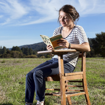 Student Reading 'Of Mice and Men' by John Steinbeck